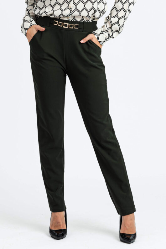 Παντελόνι ελαστικό με χρυσό ζωνάκι