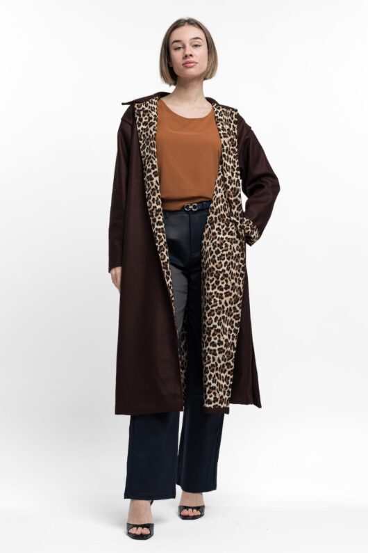 Παλτό με λεοπάρ
