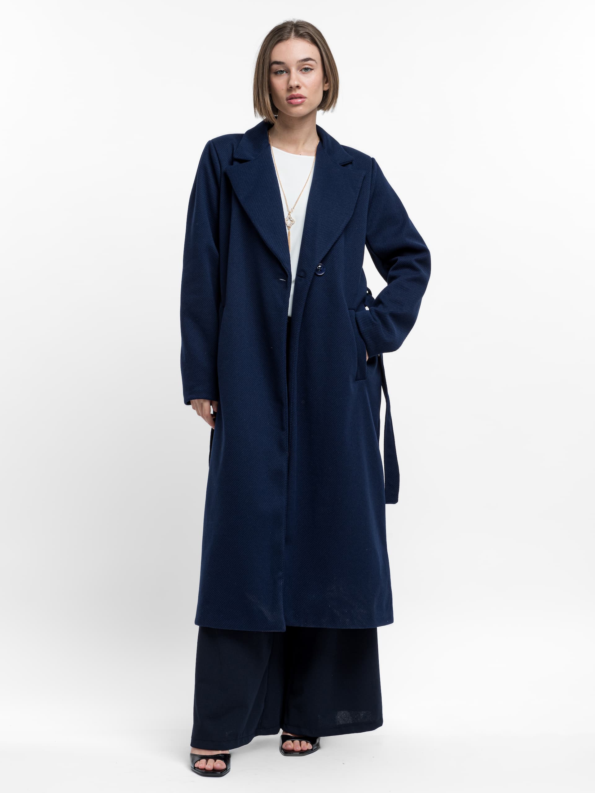 Μακρύ παλτό κοτλέ